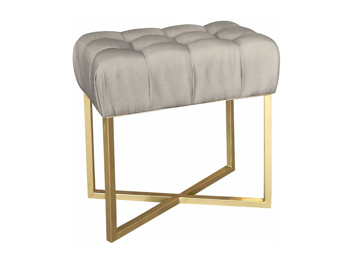 Tabouret Pouf Design "Auvea" 50cm Beige