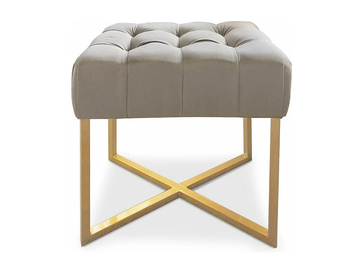 Tabouret Pouf Design "Auvea" 50cm Beige