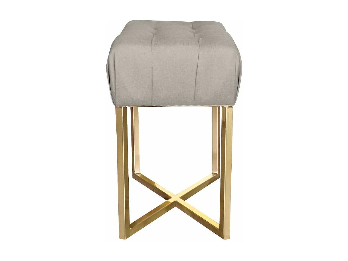 Tabouret Pouf Design "Auvea" 50cm Beige
