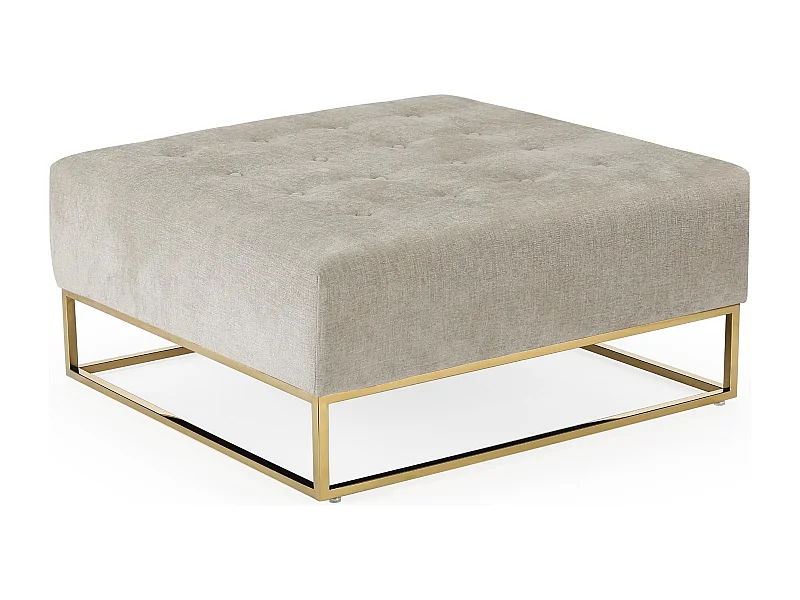 Pouf carré Hudson Tissu Beige