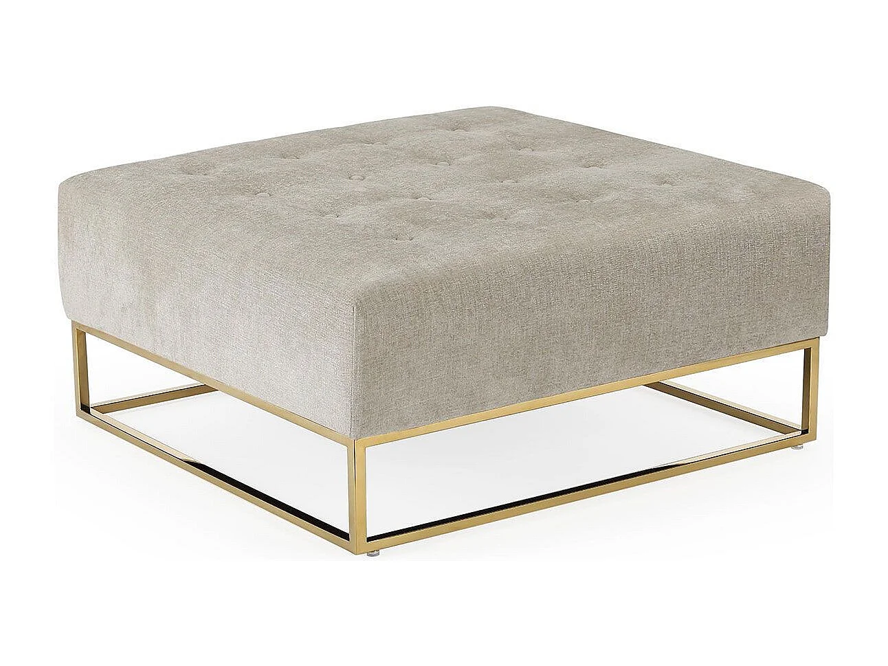 Pouf carré Hudson Tissu Beige