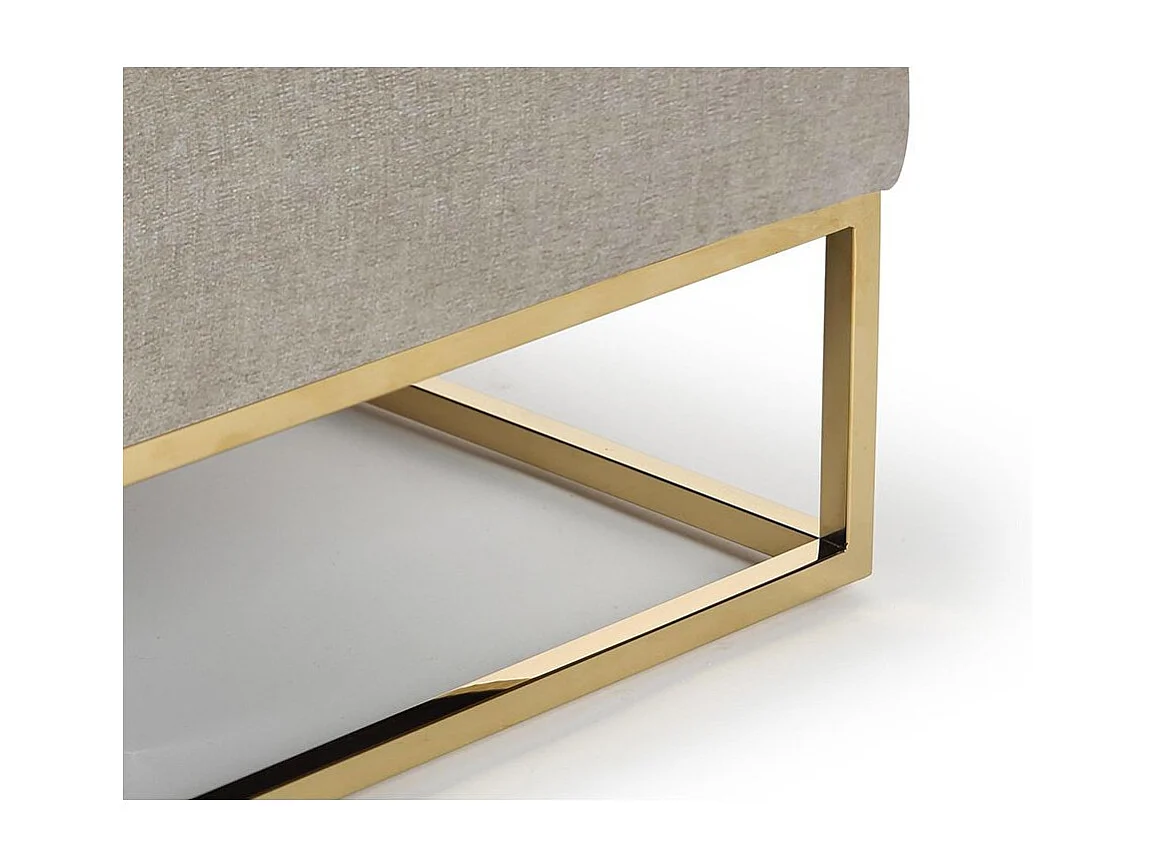 Pouf carré Hudson Tissu Beige