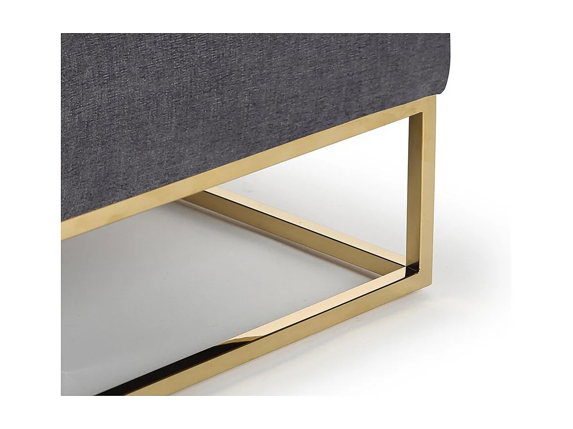 Pouf Carré en Tissu "Lakota" 90cm Gris