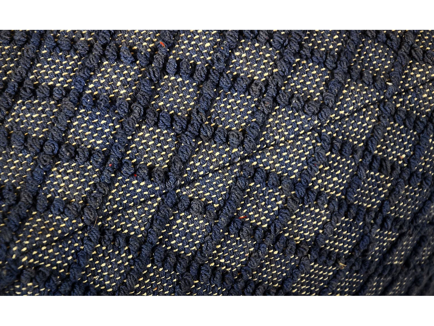 Pouf Tissu Imprimé "Belgia" 40cm Bleu