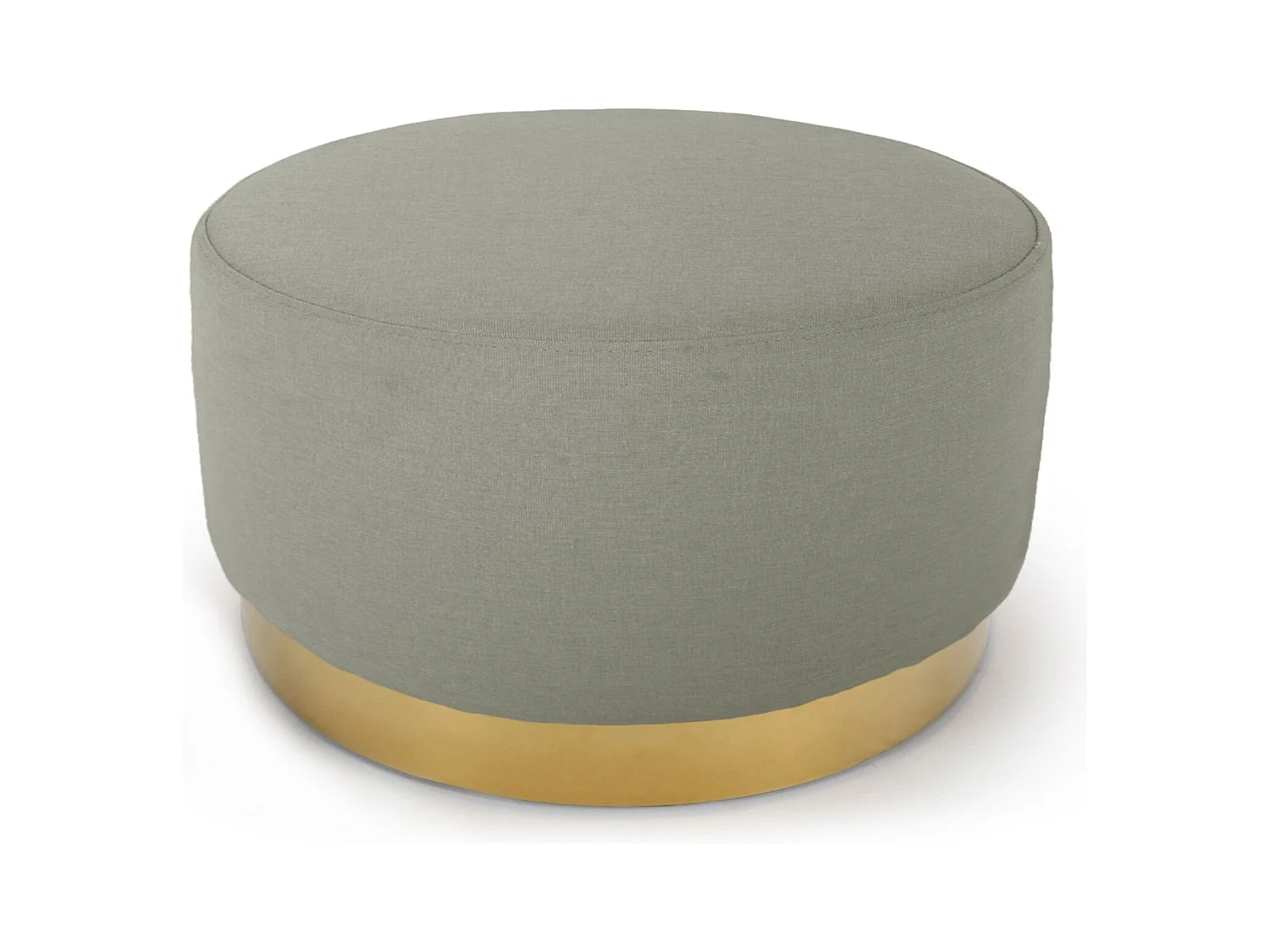 Pouf Rond en Velours Design "Minnie" 75cm Beige