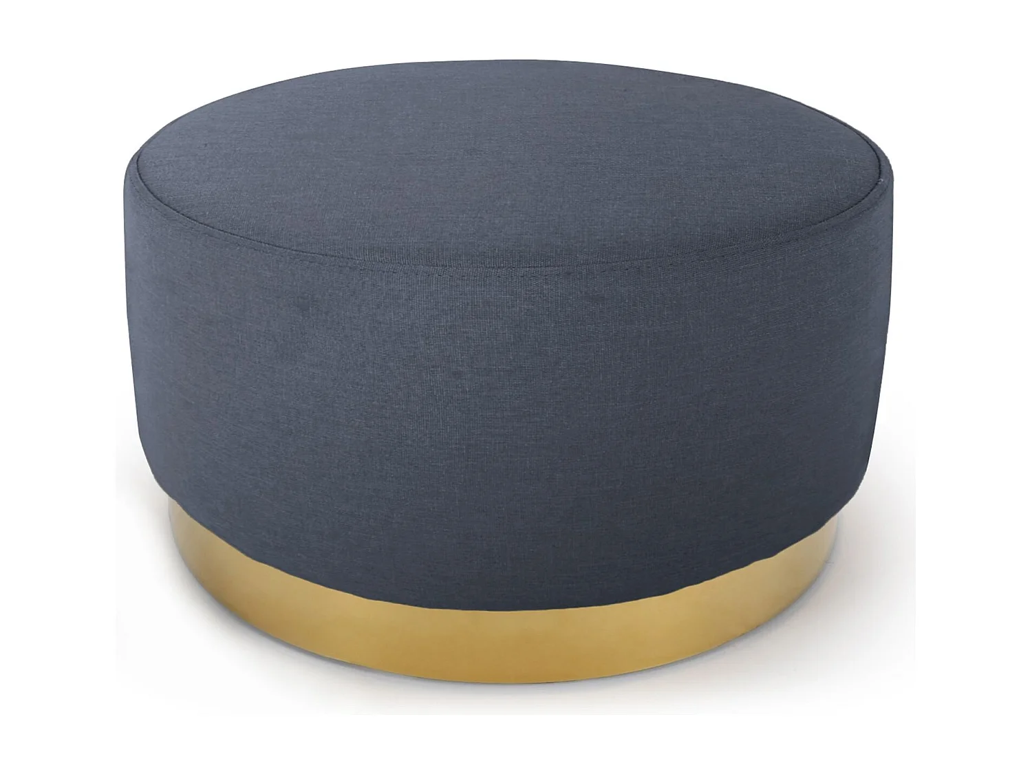 Pouf Rond en Velours Design "Minnie" 75cm Gris