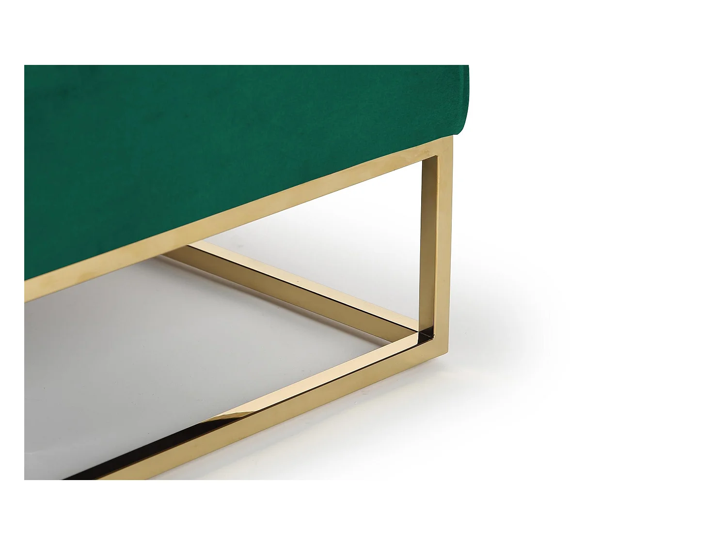 Pouf carré Hudson Velours Vert