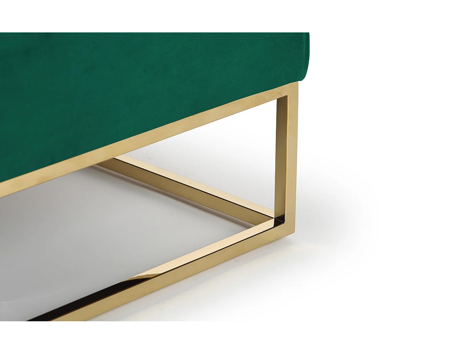 Pouf carré Hudson Velours Vert