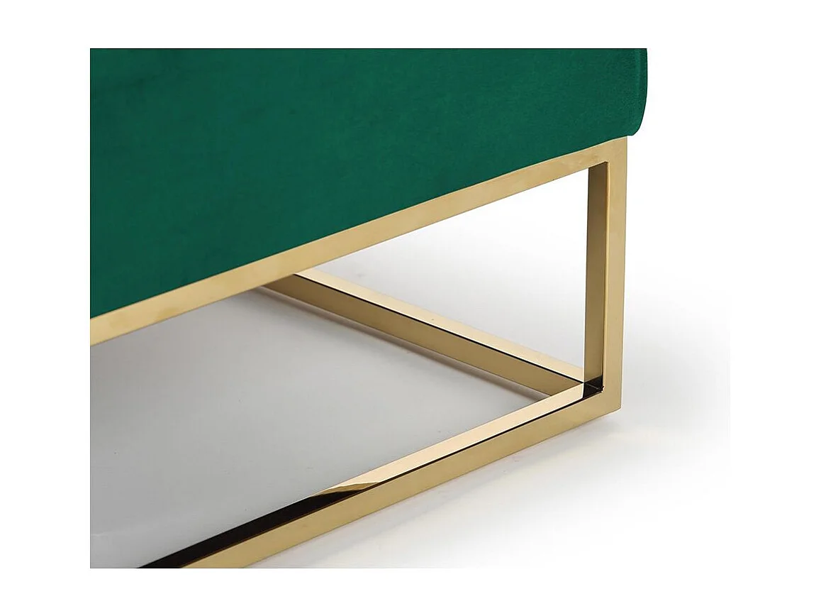 Pouf carré Hudson Velours Vert