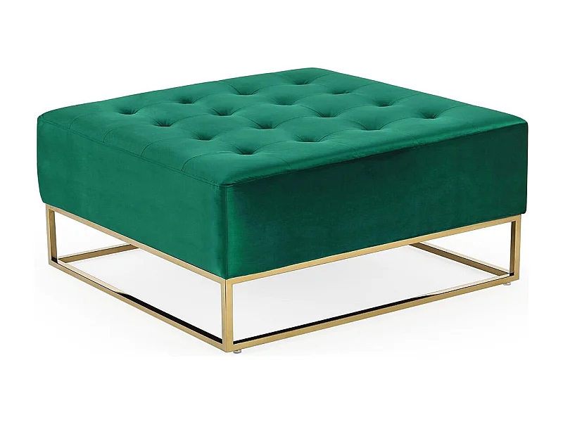 Pouf Carré en Velours "Lakota" 90cm Vert