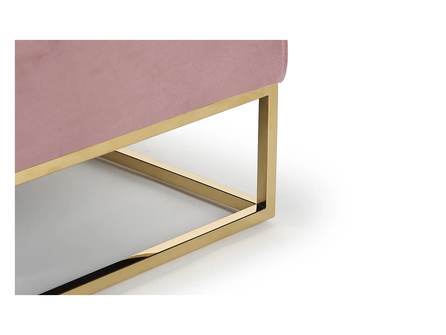 Pouf carré Hudson Velours Rose