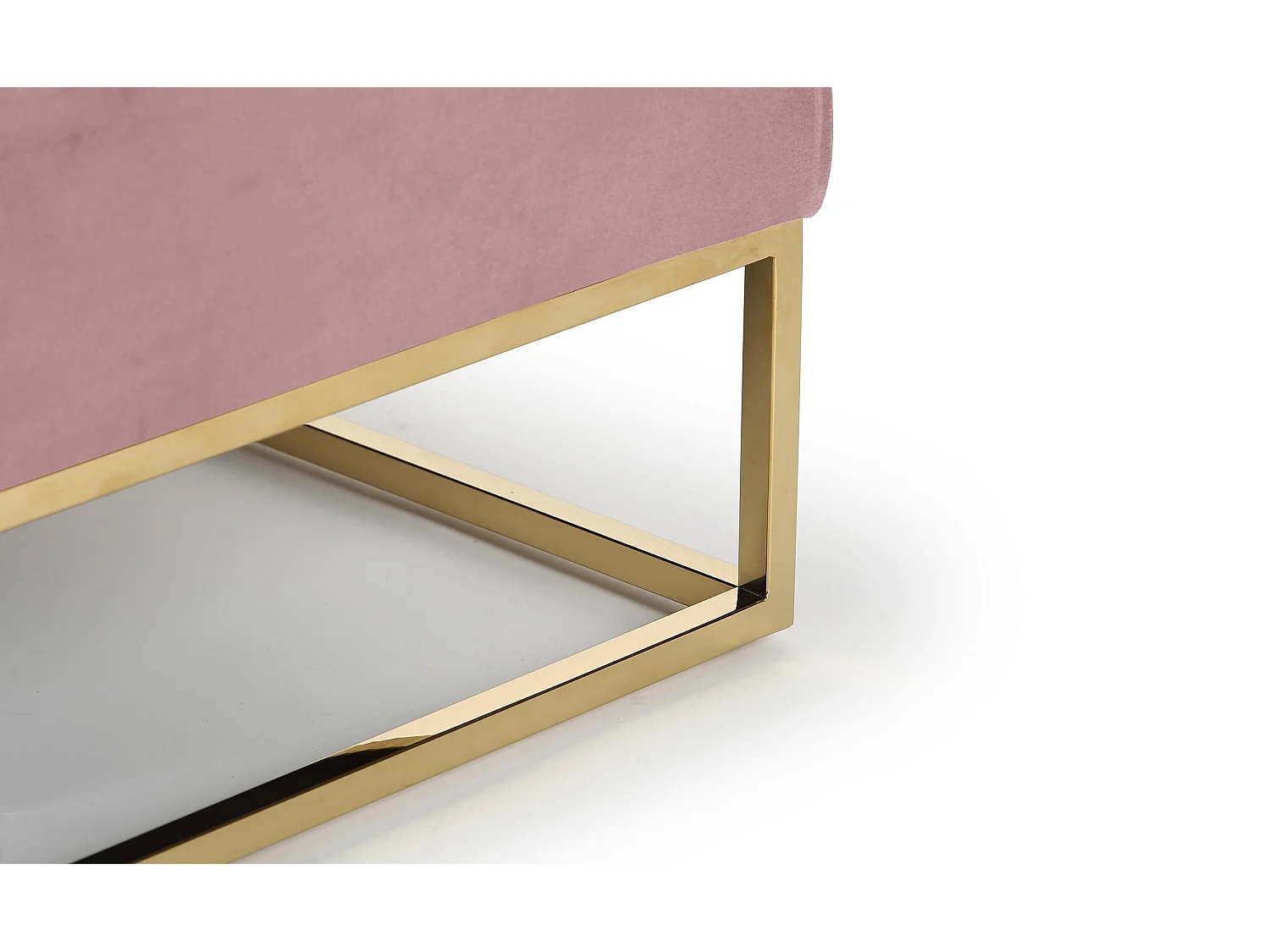 Pouf carré Hudson Velours Rose