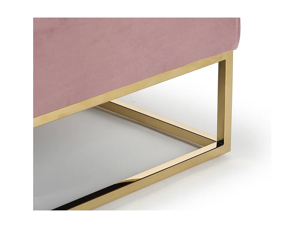 Pouf carré Hudson Velours Rose