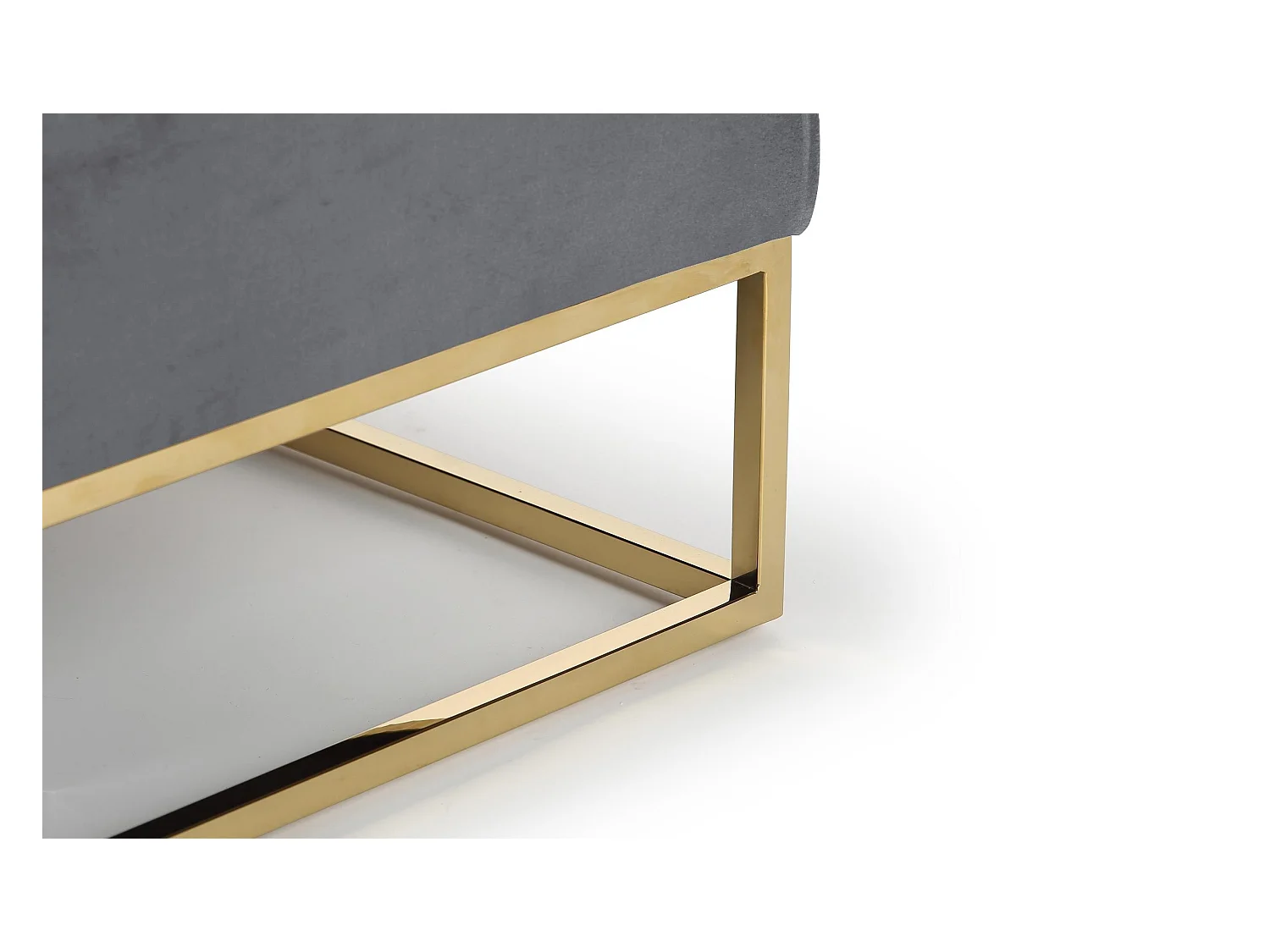 Pouf carré Hudson Velours Argent