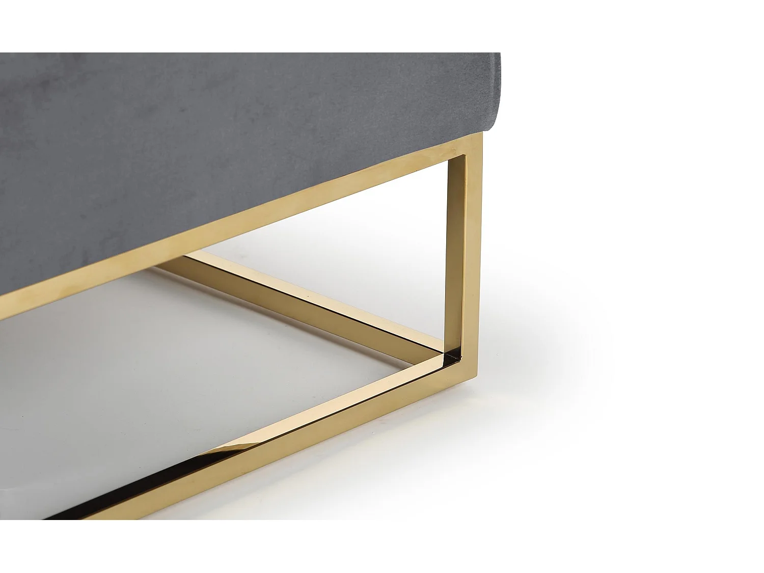 Pouf Carré en Velours "Lakota" 90cm Argent