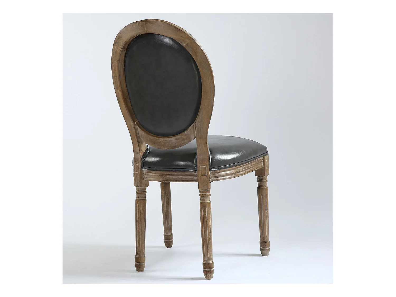 Lot de 2 chaises médaillon Louis XVI Simili (P.U) Gris