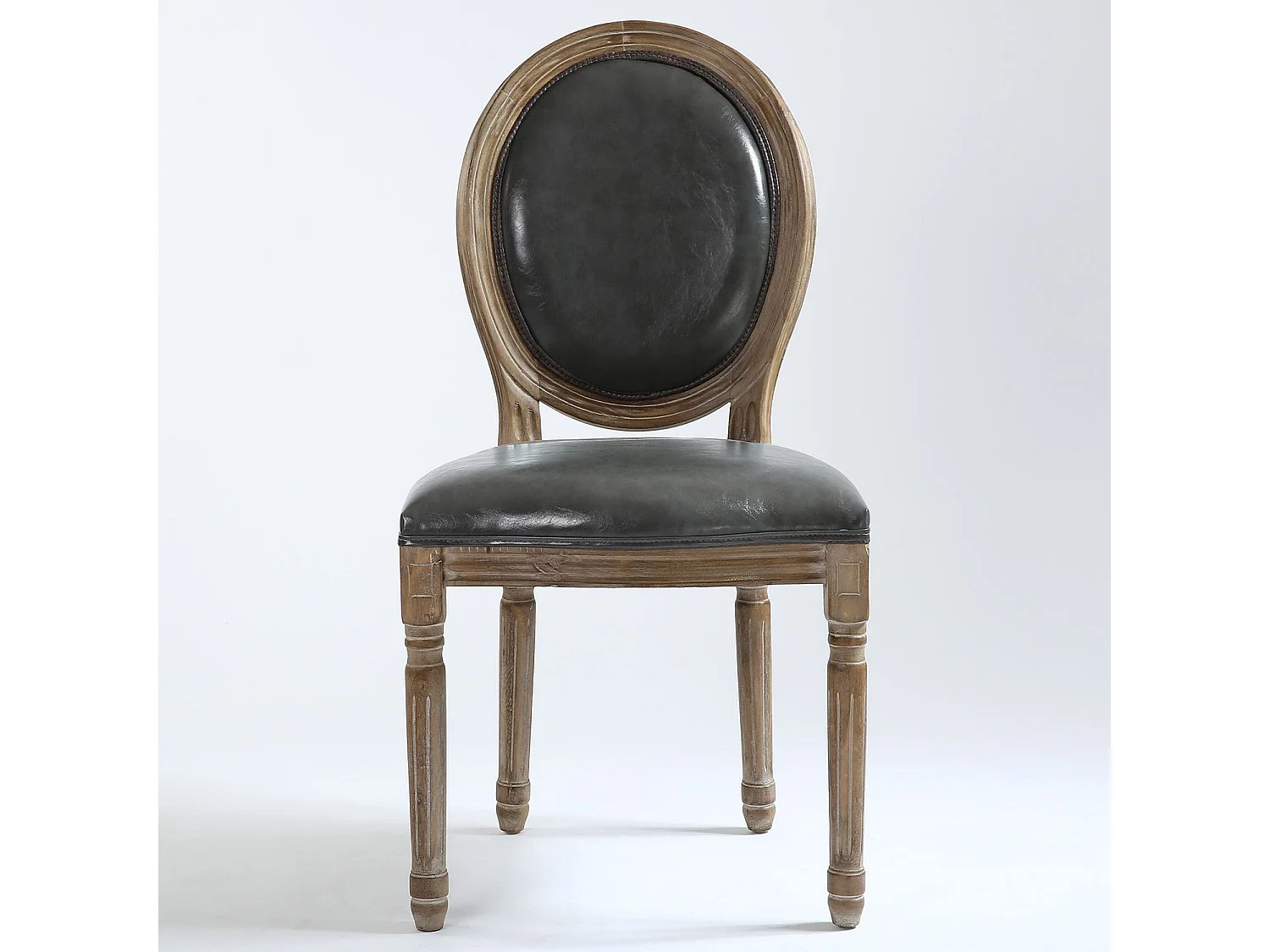 Lot de 2 Chaises Médaillon "Versailles" 96cm Gris