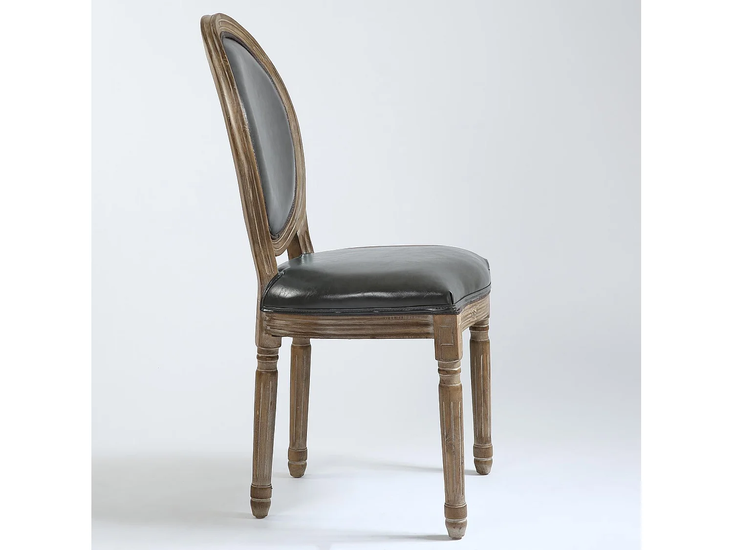 Lot de 2 Chaises Médaillon "Versailles" 96cm Gris