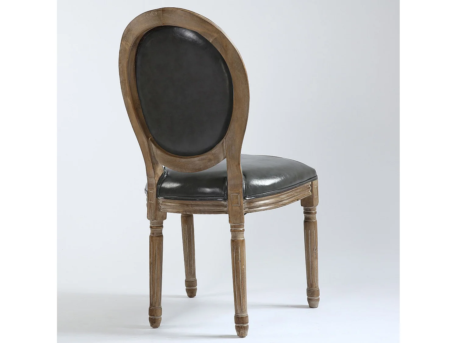 Lot de 2 Chaises Médaillon "Versailles" 96cm Gris