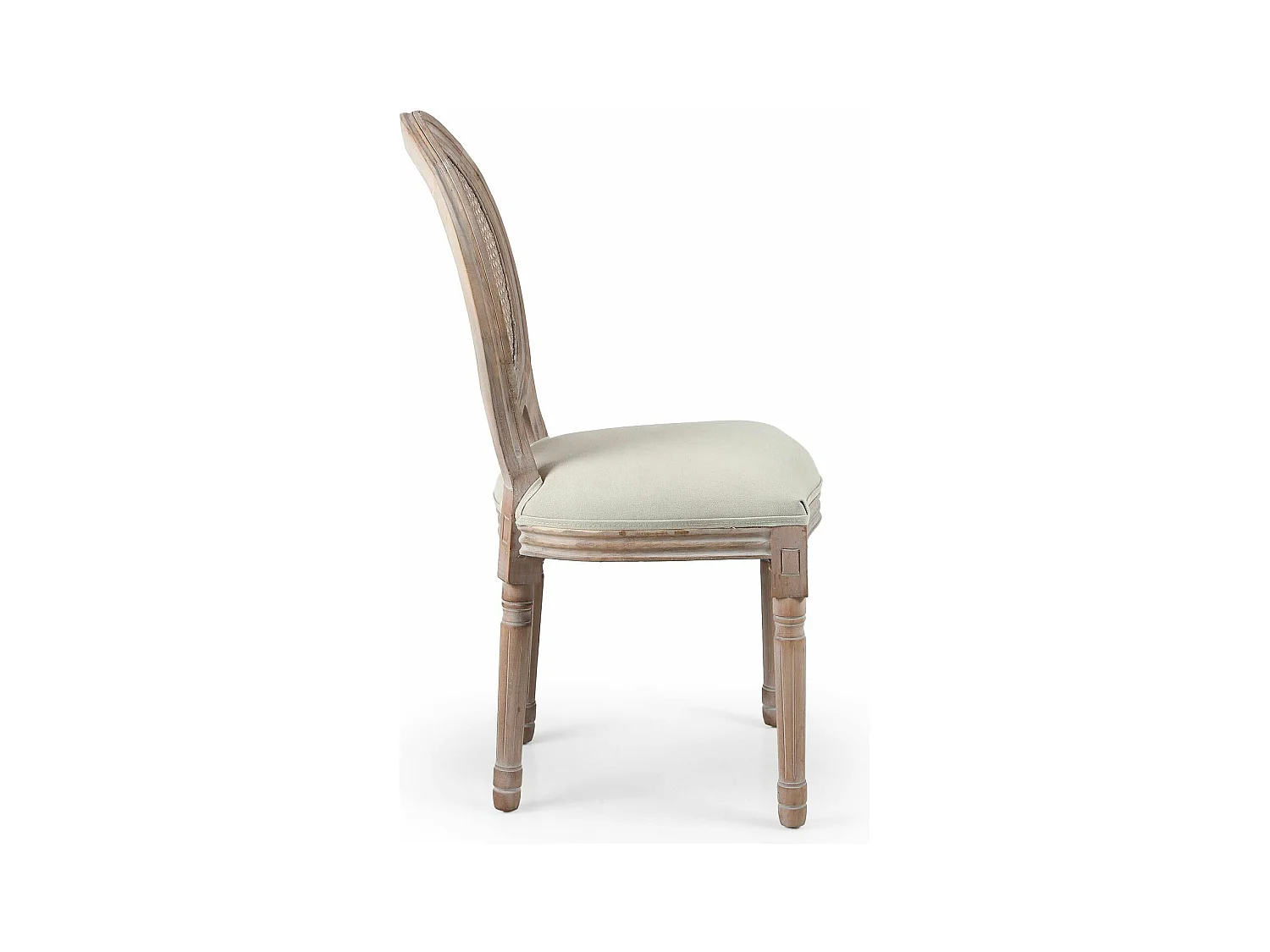 Lot de 2 Chaises Médaillon Cannage "Versailles" 96cm Beige