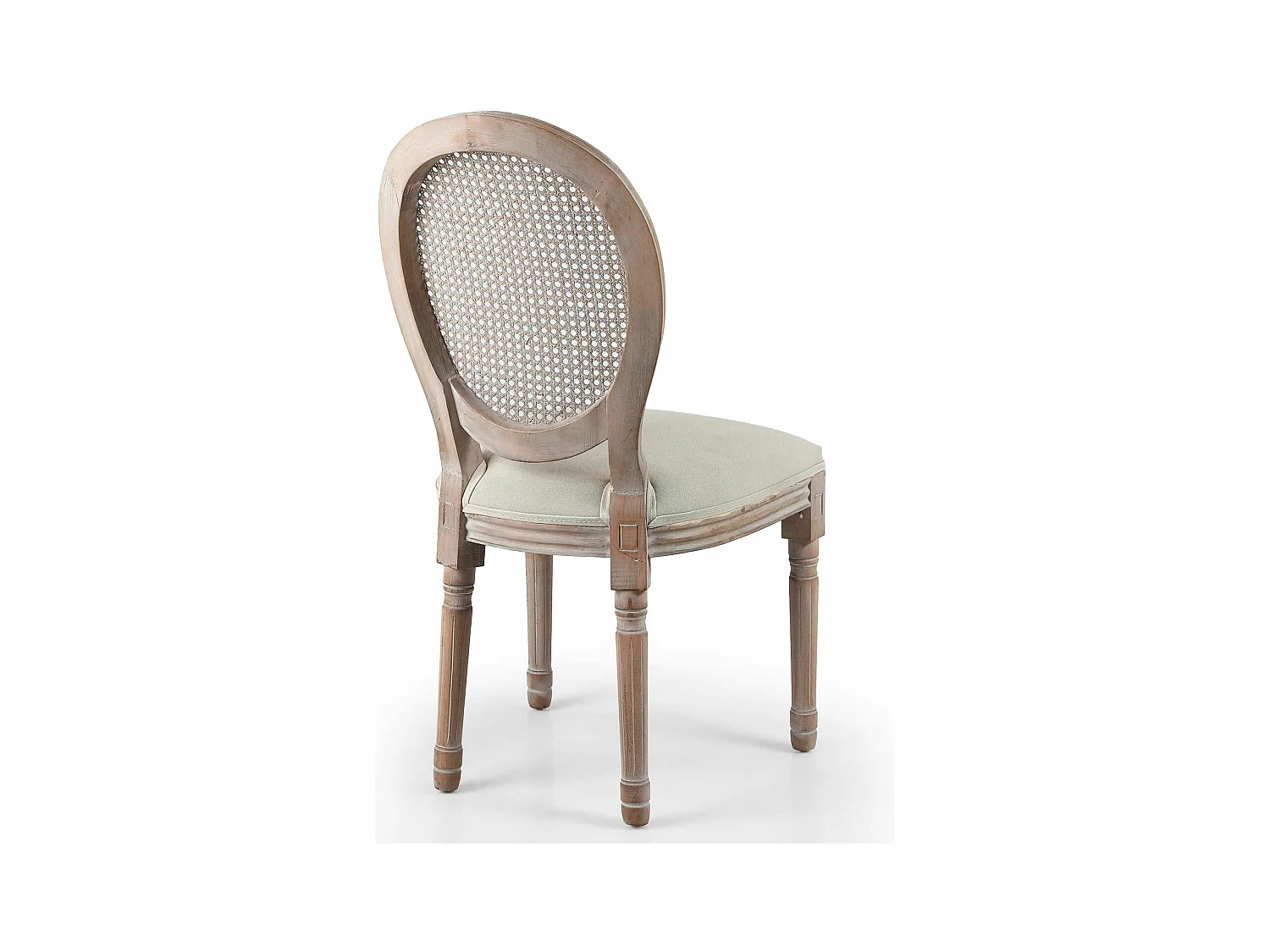 Lot de 2 Chaises Médaillon Cannage "Versailles" 96cm Beige
