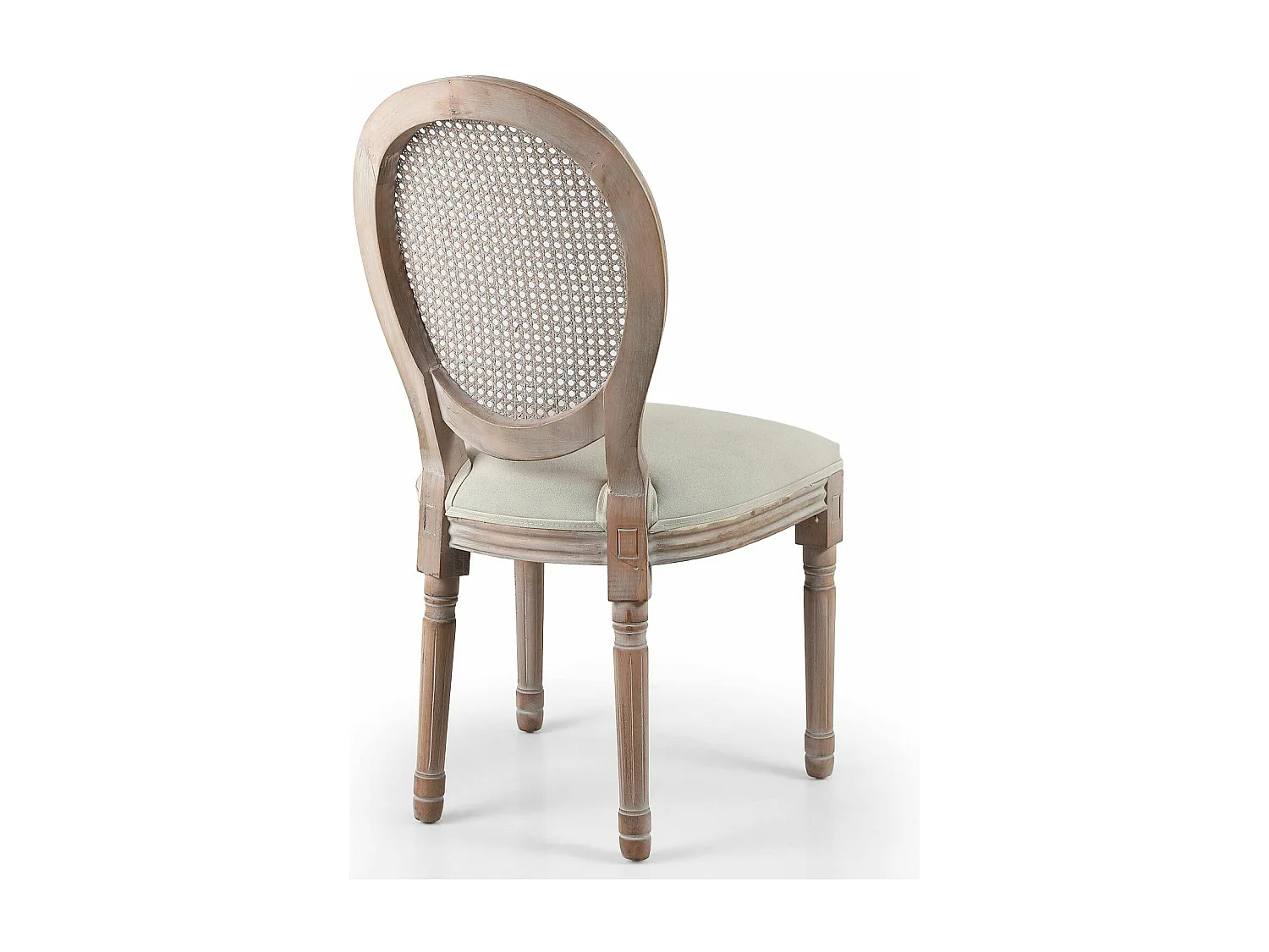 Lot de 2 Chaises Médaillon Cannage "Versailles" 96cm Beige
