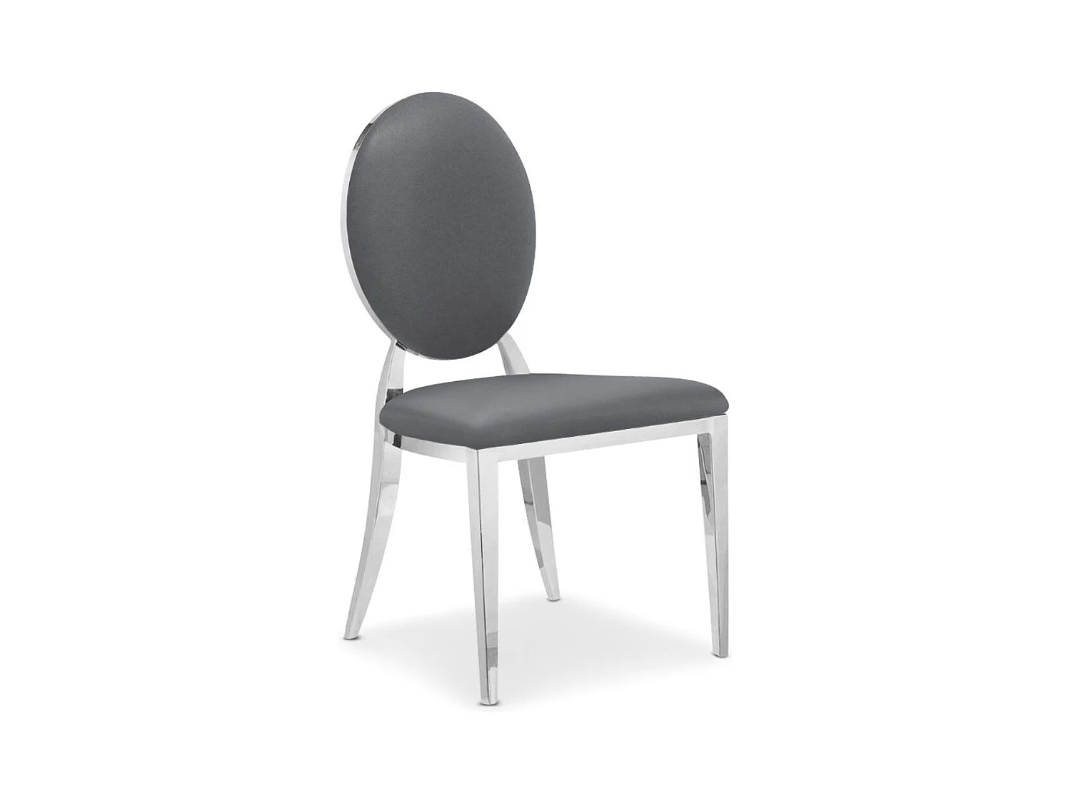 Lot de 2 Chaises Médaillon "Tatianna" 90cm Gris