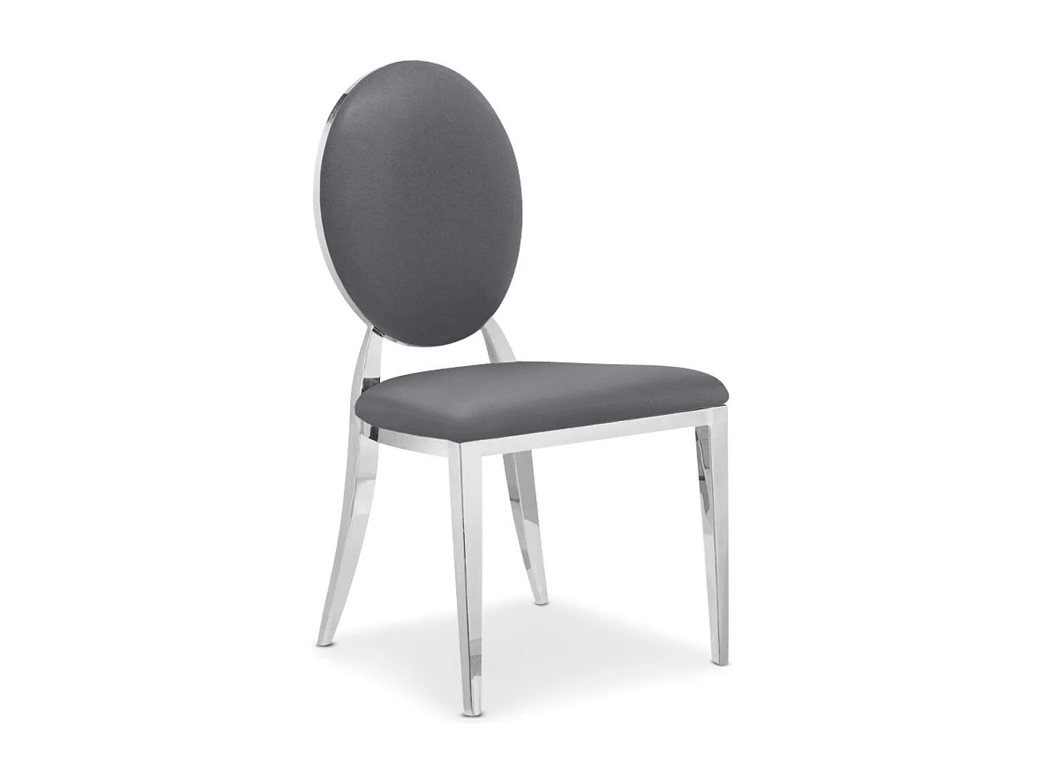 Lot de 2 Chaises Médaillon "Tatianna" 90cm Gris