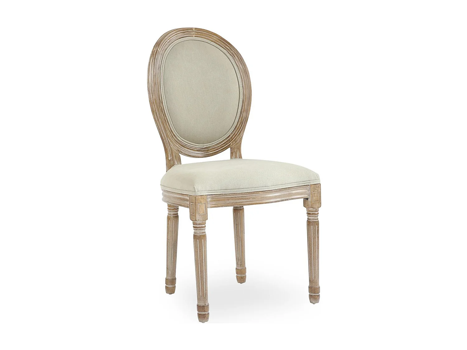 Lot de 20 Chaises Médaillon Tissu "Versailles" 96cm Beige