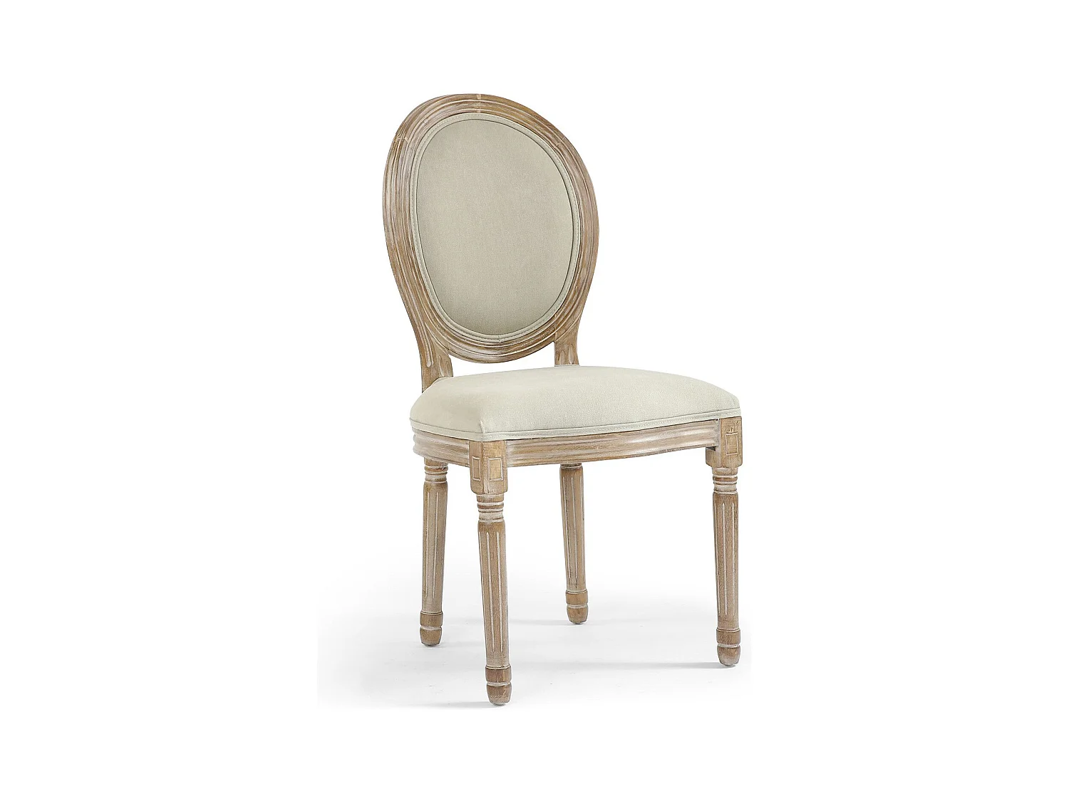 Lot de 20 Chaises Médaillon Tissu "Versailles" 96cm Beige