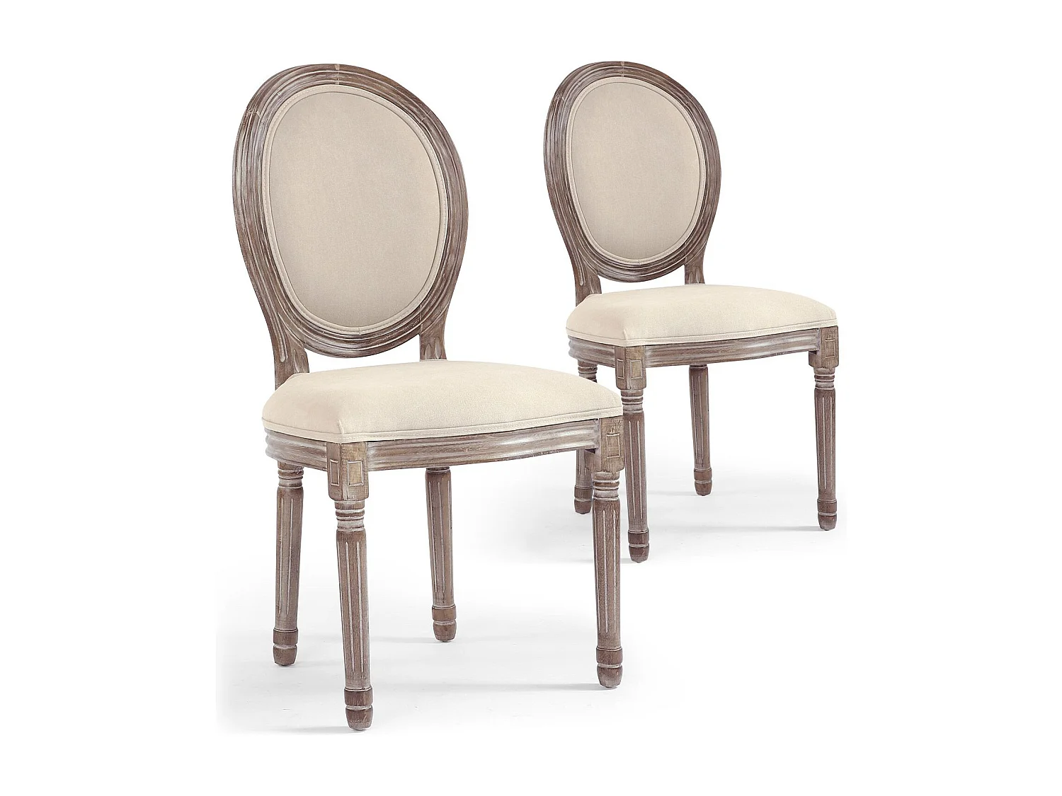 Lot de 20 Chaises Médaillon "Versailles" 96cm Beige