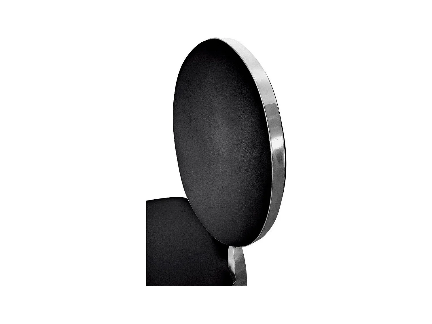 Lot de 2 chaises médaillon Sofia Simili Noir