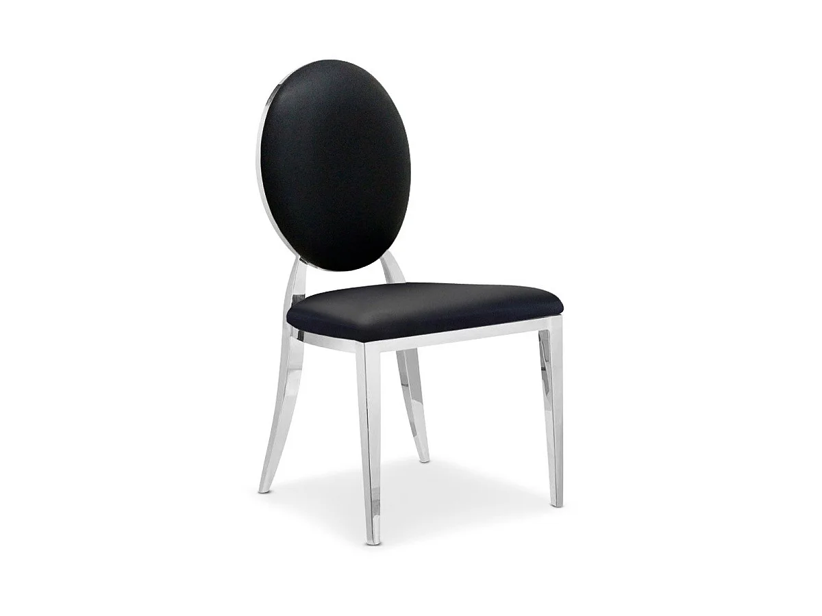 Lot de 2 Chaises Médaillon "Tatianna" 90cm Noir
