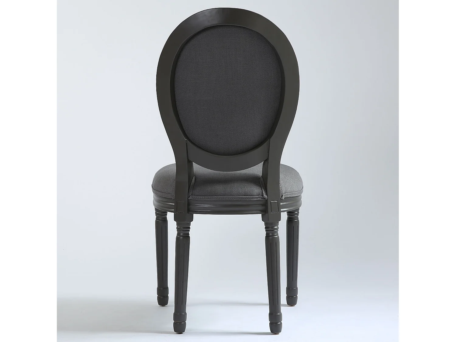 Lot de 2 Chaises Médaillon Design "Versailles" 96cm Gris