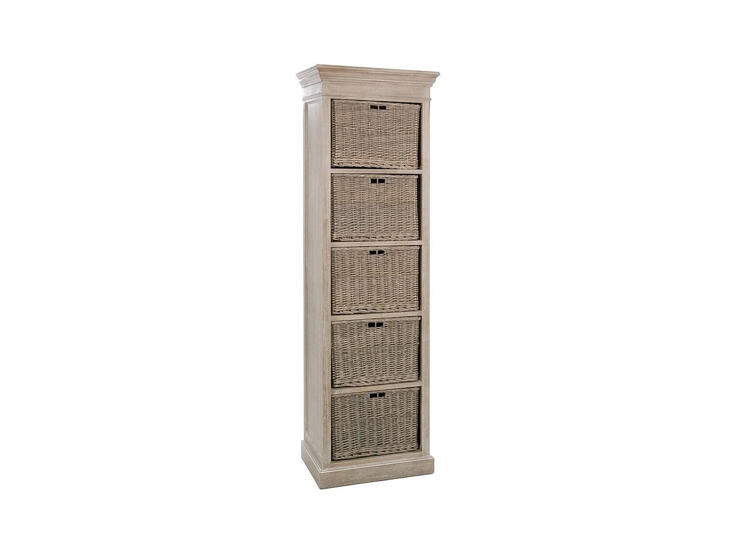 Meuble de Rangement 5 Paniers "Catherine" 194cm Naturel