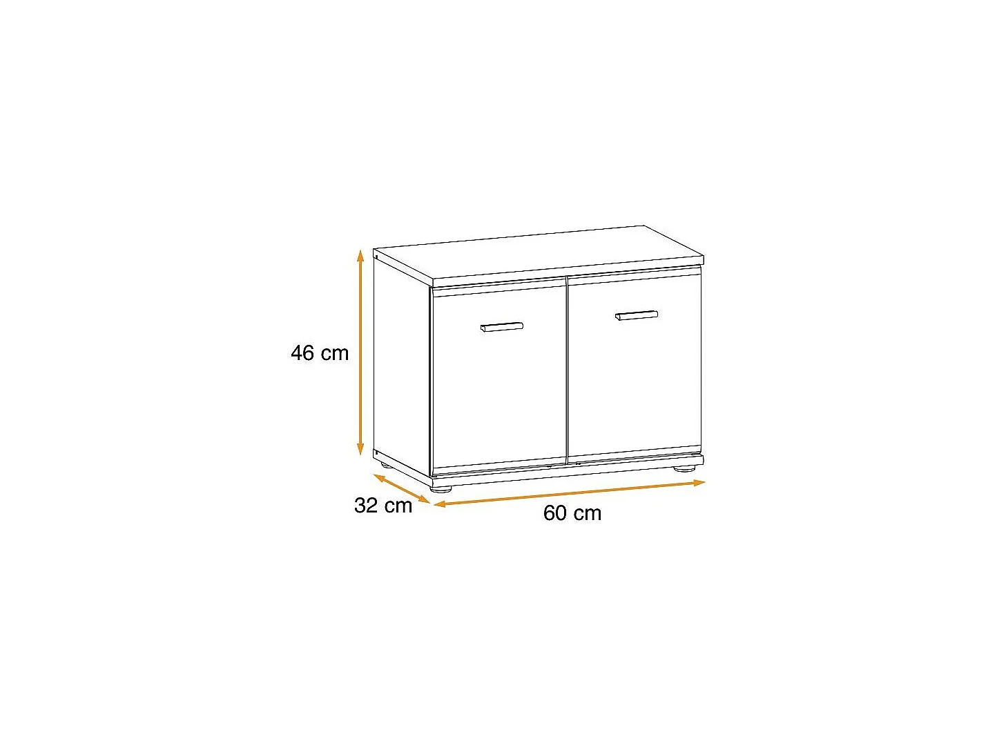 Meuble de Rangement "Armario" 60cm Chêne