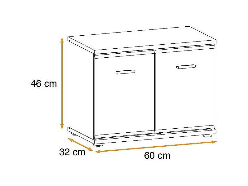 Meuble de Rangement "Armario" 60cm Chêne