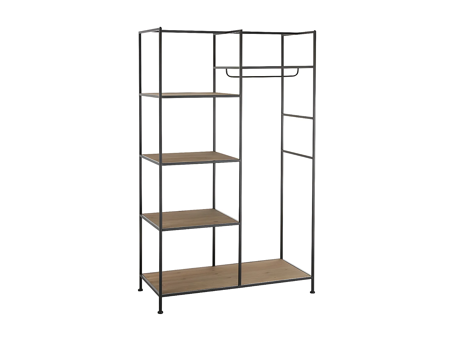 Étagère & Penderie en Métal "Rack" 180cm Noir