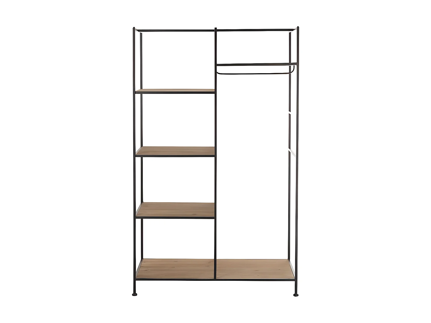 Étagère & Penderie en Métal "Rack" 180cm Noir