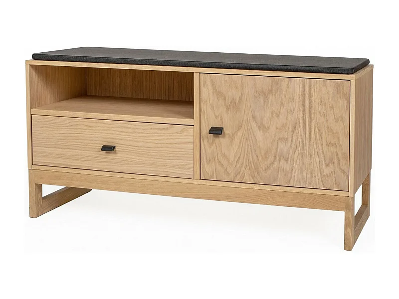 Banc d'Entrée Design en Bois "Slussen" 100cm Naturel