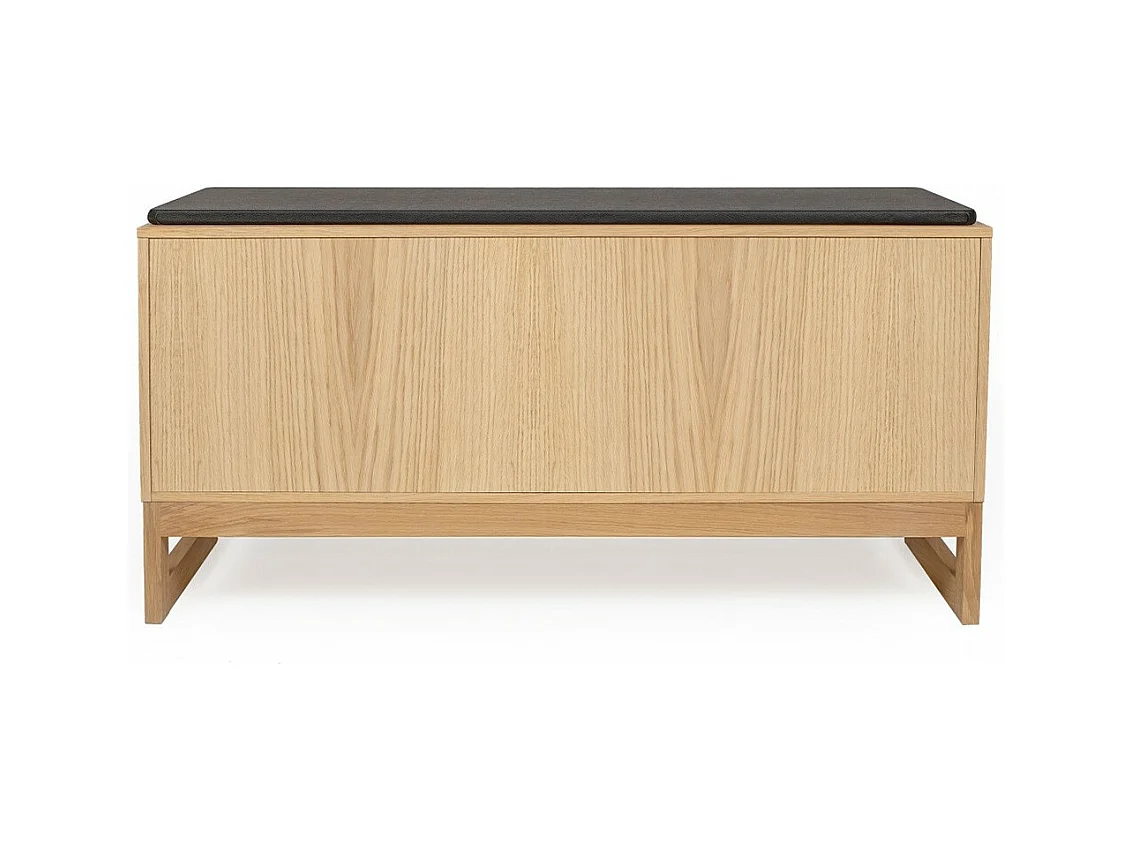 Banc d'Entrée Design en Bois "Slussen" 100cm Naturel