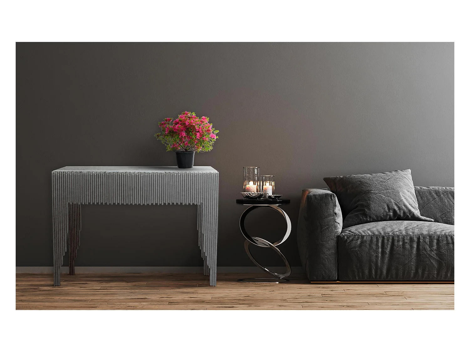 Consolle Design Galantine Marmo Bianco Gambe Argento