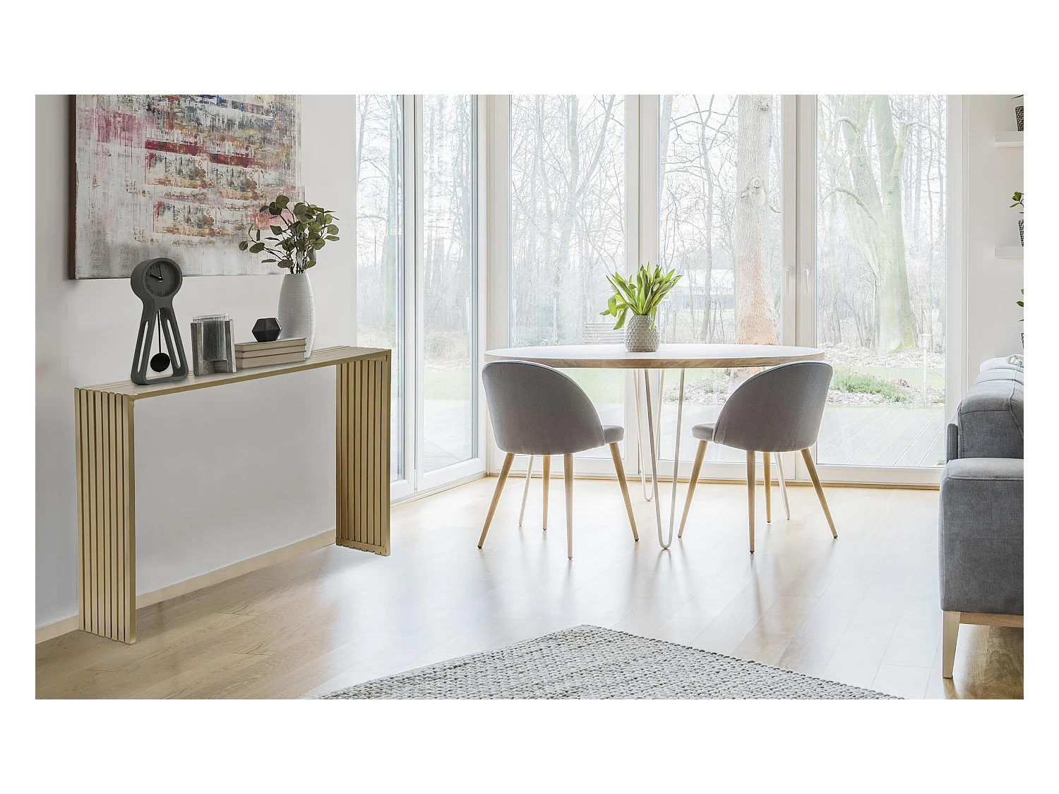 Console Design en Métal "Equalise" 106cm Or