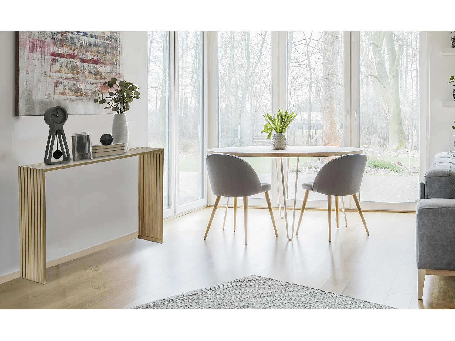 Console Design en Métal "Equalise" 106cm Or