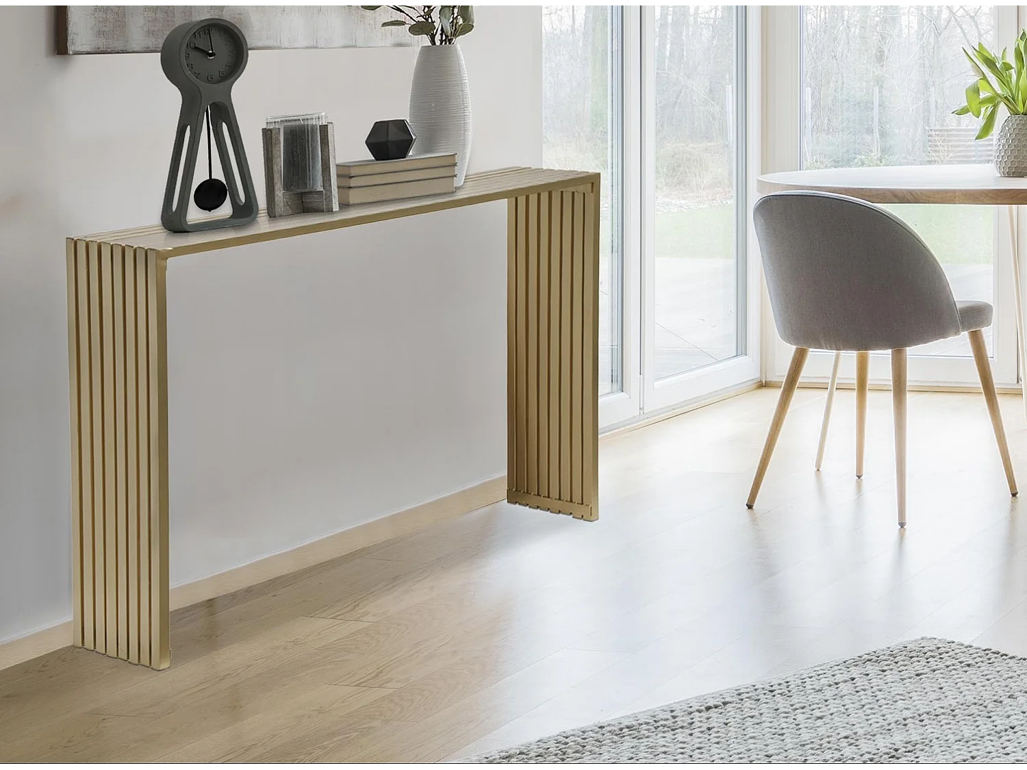 Console Design en Métal "Equalise" 106cm Or