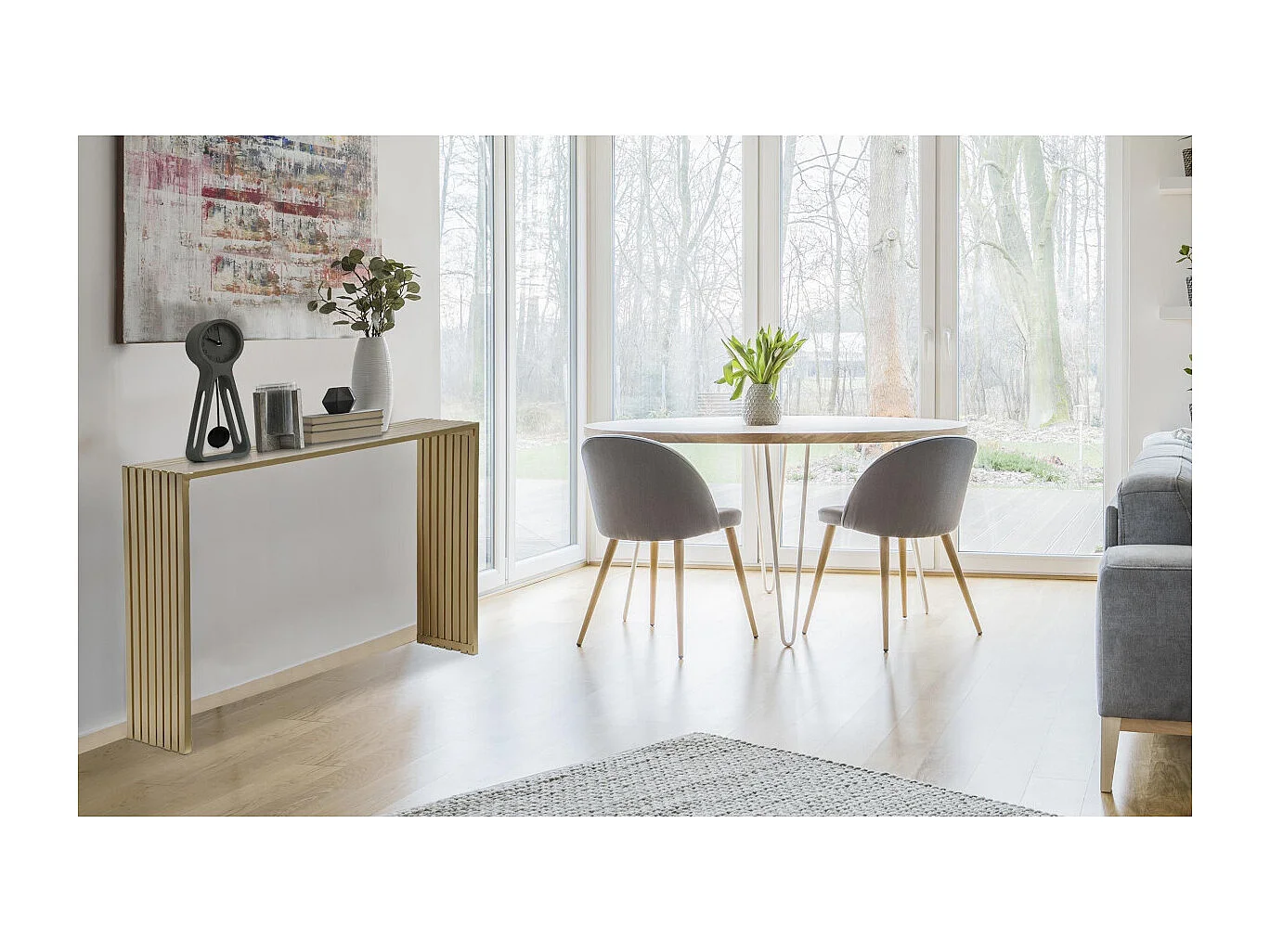 Console Design en Métal "Equalise" 106cm Or