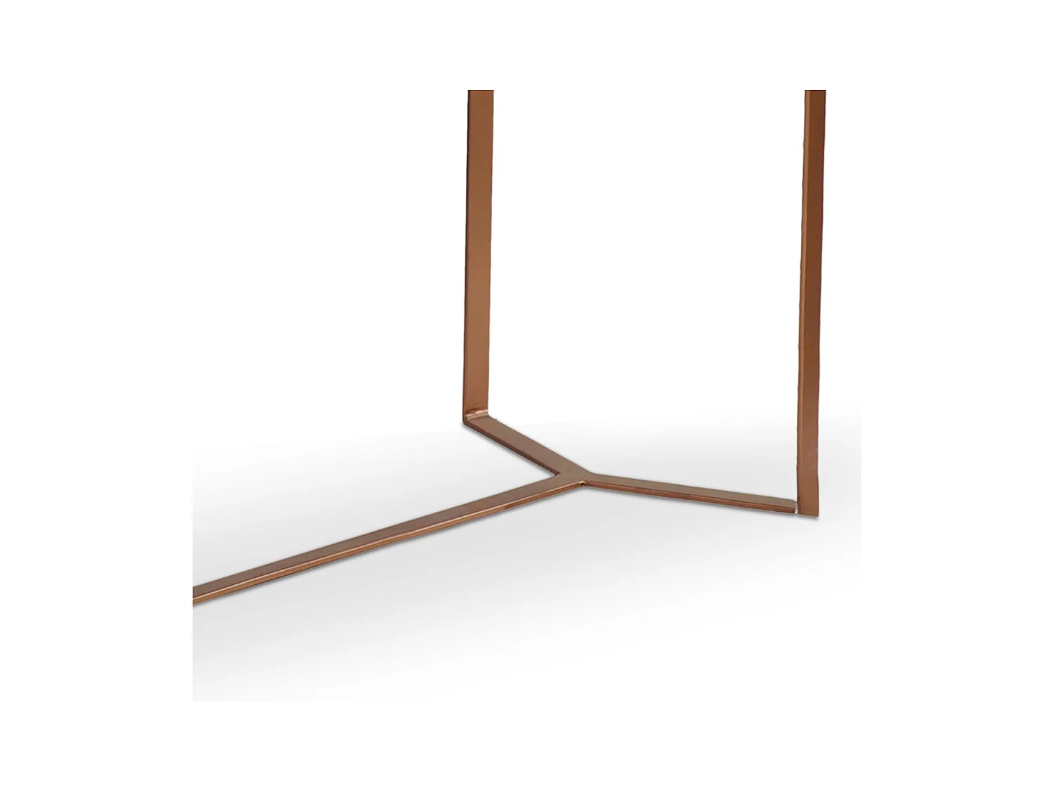 Console en Métal & Verre Design "Firmin" 100cm Cuivre