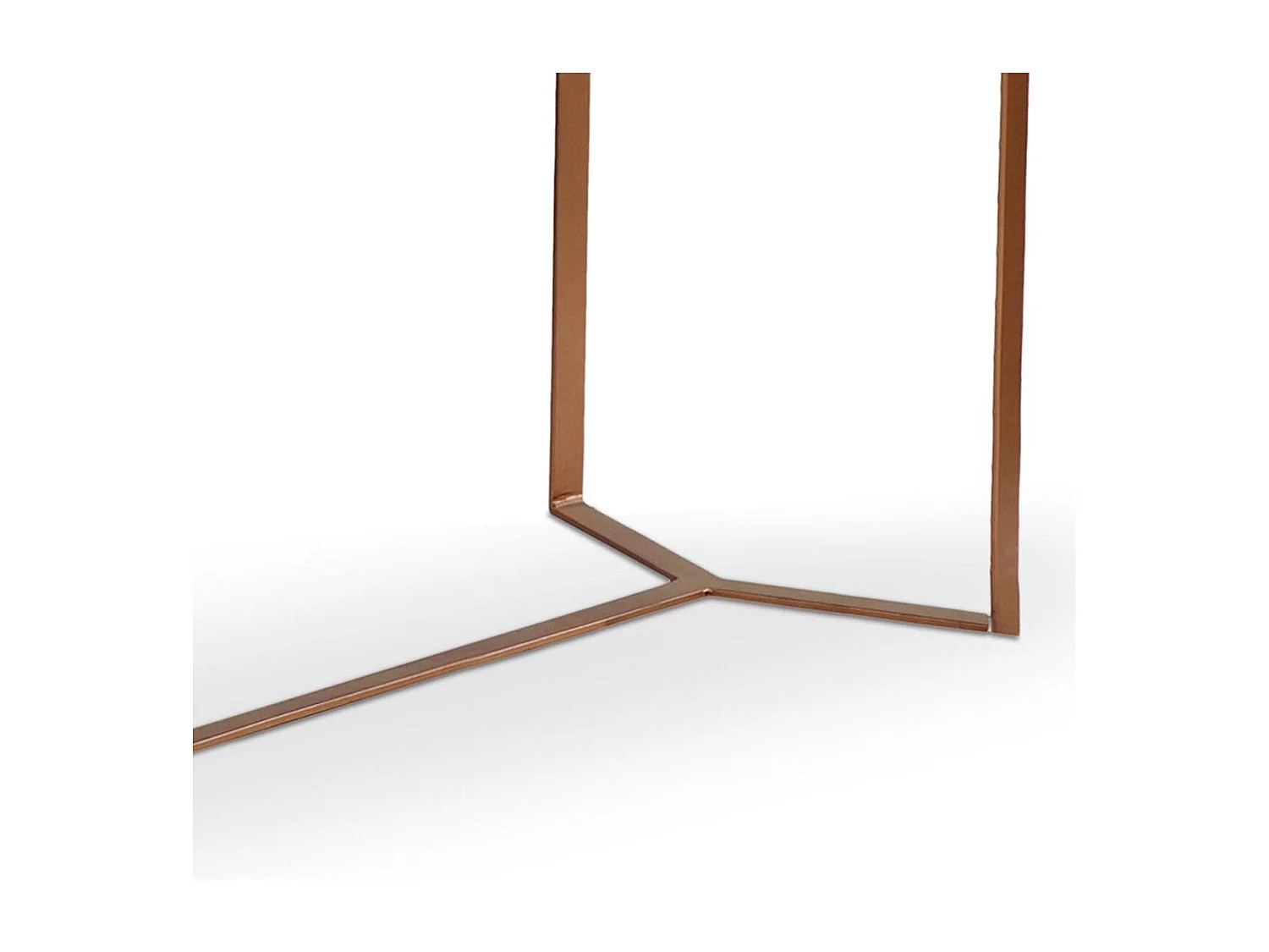 Console en Métal & Verre Design "Firmin" 100cm Cuivre