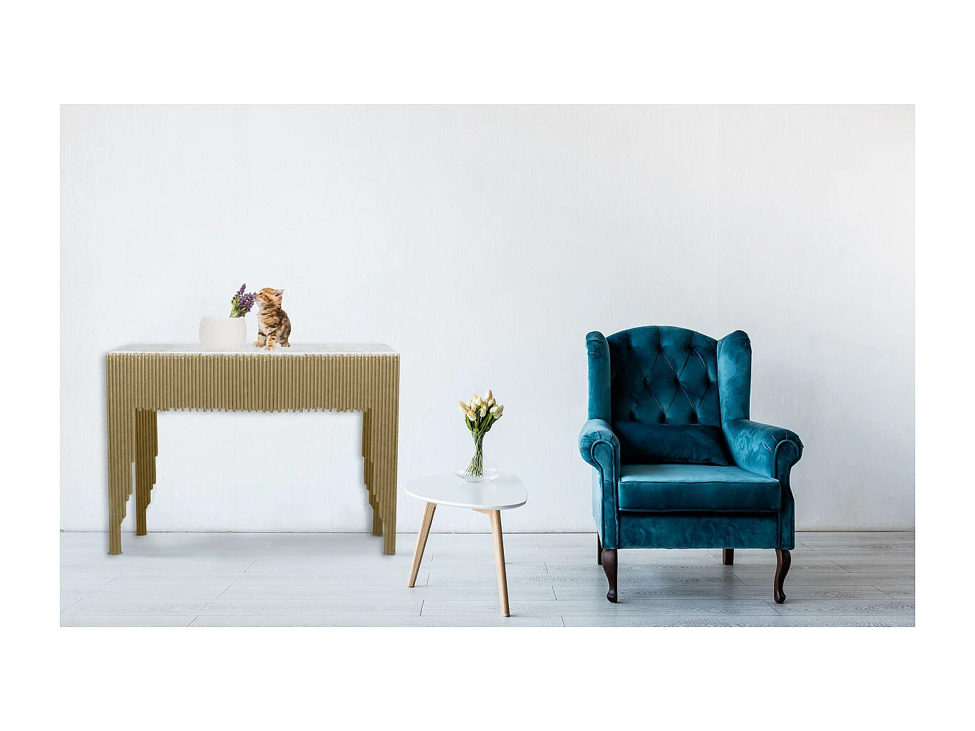 Consolle design Galantine Marmo Bianco Piedi Oro