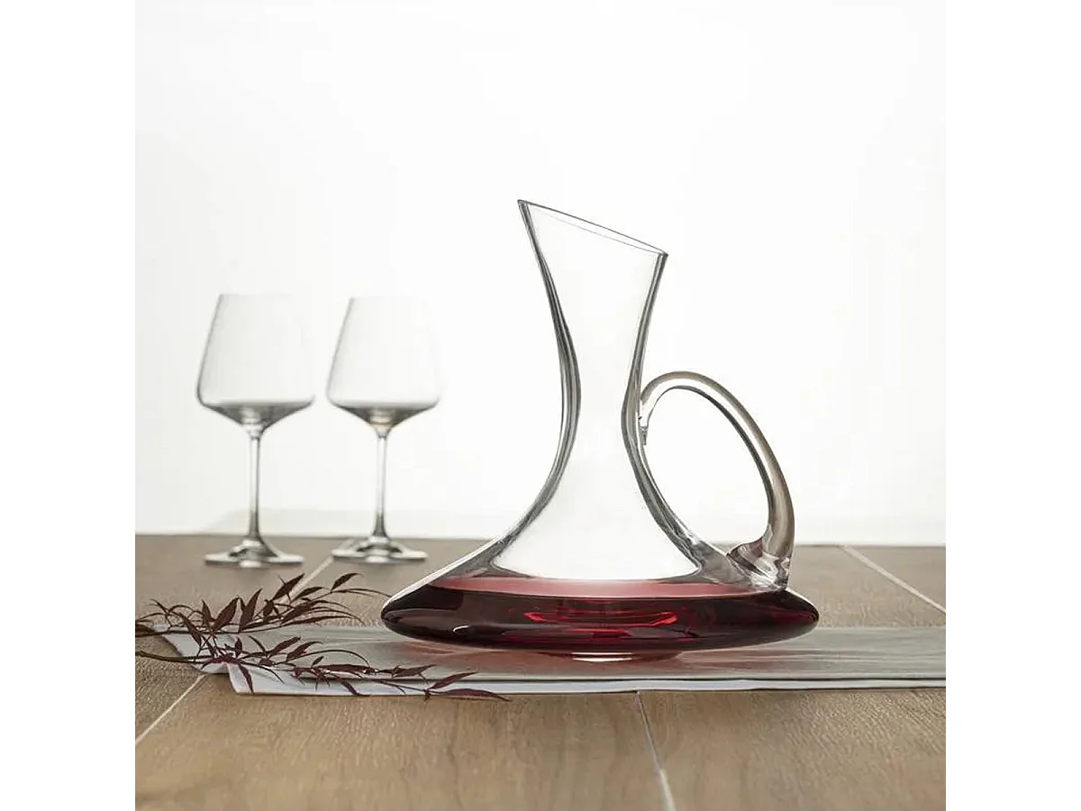 Carafe à Décanter avec Anse "Evasé" 1,25L Transparent